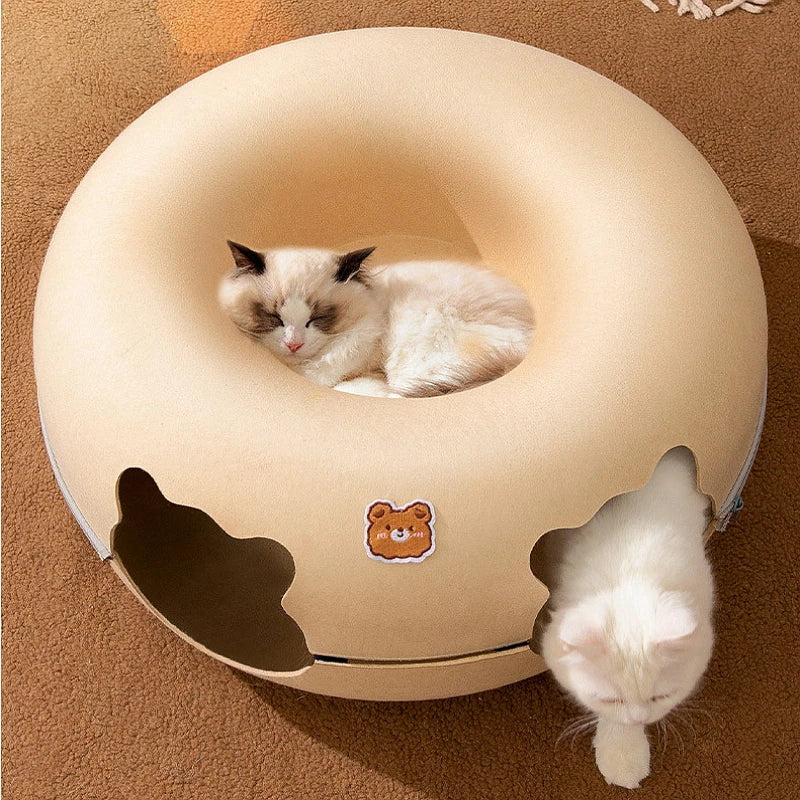 Felt Cat's Nest Donut Tunnel Cat's Nest Four