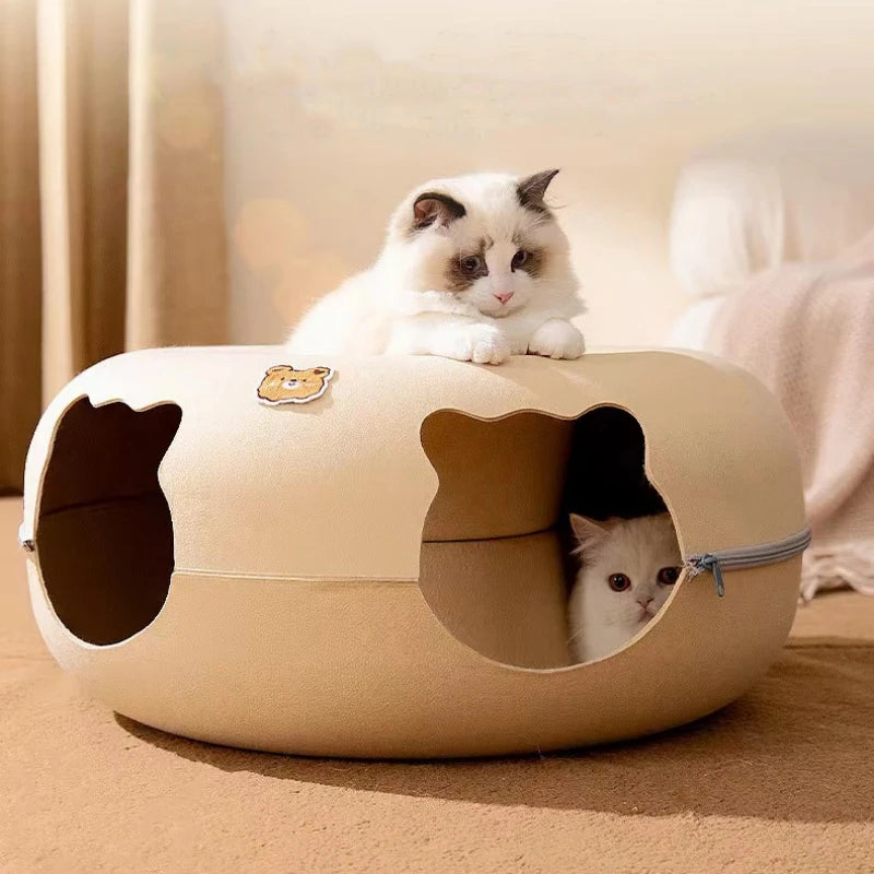 Felt Cat's Nest Donut Tunnel Cat's Nest Four