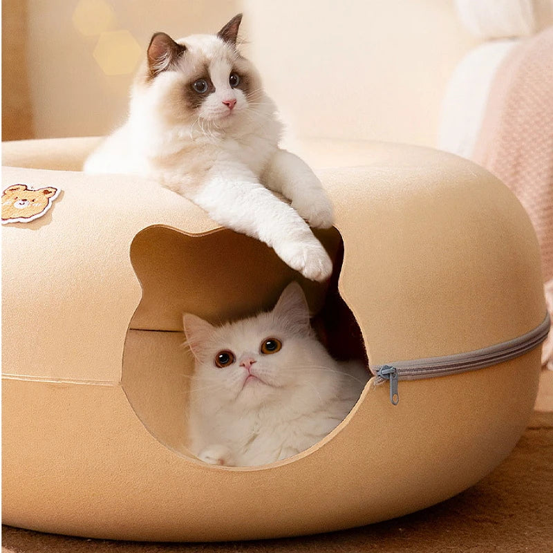 Felt Cat's Nest Donut Tunnel Cat's Nest Four